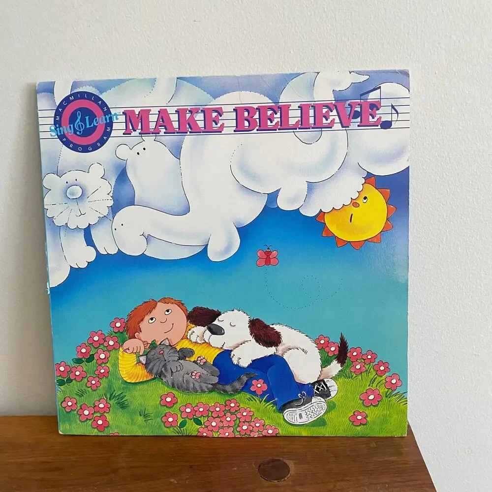 Vintage 1989 Make Believe Sing & Learn Vinyl Record
